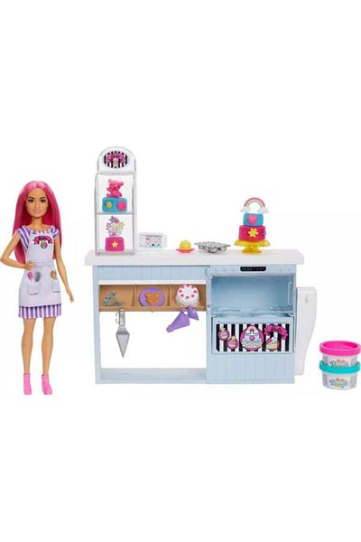 mattel Barbie You Can Be - Pastry Shop Playset with 20 Accessories