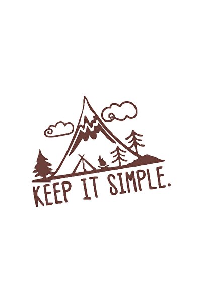 Reysa Tasarım ملصق سيارة للتخييم من كيب إت سيمبل مقاس 17 × 17 سم باللون البني