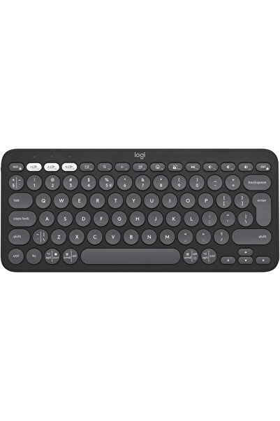 logitech Πληκτρολόγιο Bluetooth Pebble Keys 2 K380s, Πολλαπλών Συσκευών, Τονικό Γραφίτη