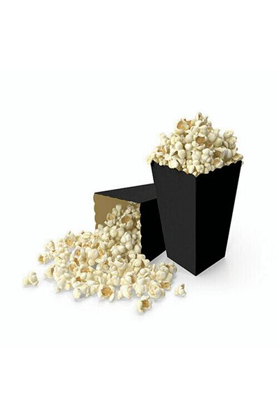 Mielibon 8-Piece Black Corn Box Popcorn Box Party Presentation Set
