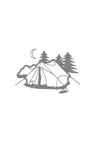 Reysa Tasarım Camping Car Sticker 17X17 cm Gray