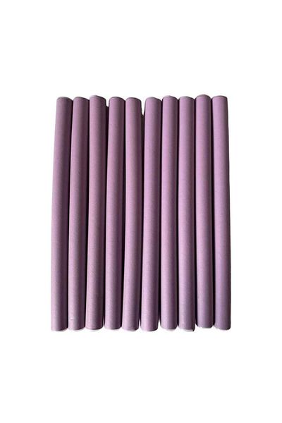 SIKS Set of 10 SIKS hair curlers, flexible and comfortable, number 2, color LILAC
