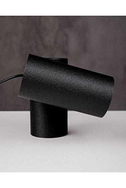 Genel Markalar Canon Style Modern Masa Lambası | 3D Baskı Tasarım Siyah Silindir Gövdeli Aydınlatma