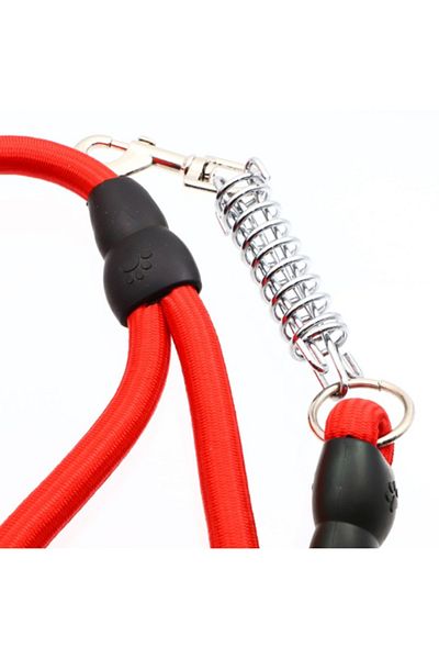 Ropet Leash with shock absorber for large dogs, diameter 20mm, 100cm, Red, Ropet
