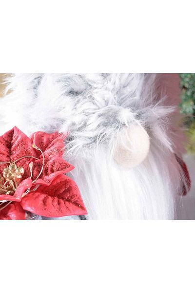 Decorer Santa Claus textile figurine with LEDs 17x11x44 cm