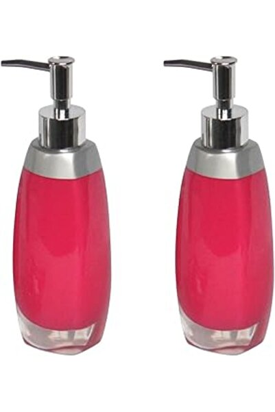 Bosphorus طقم حمام هومي موزع صابون سائل 2 قطعة رمادي وردي موديل بوليرسين 6x5x22 سم