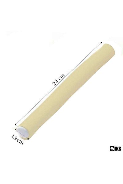 SIKS Set of 10 SIKS Curlers, Application on Wet/Dry Hair, Flexible, Number 1, Beige Color
