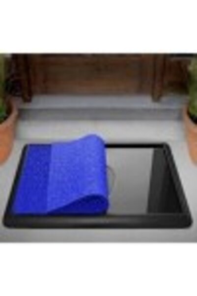 Chilai Home Entrance Mat with Tray, High Traffic, Blue