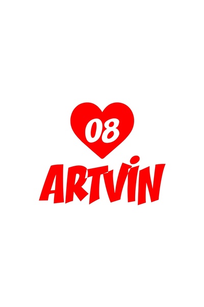 Reysa Tasarım ملصق سيارة على شكل قلب 08 ارتفين مقاس 17x17 سم باللون الأحمر