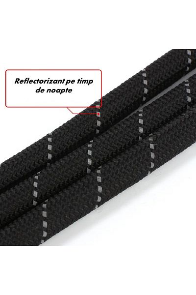 Ropet Dog leash with shock-absorbing spring, reflective, 1.5m, Red, Ropet