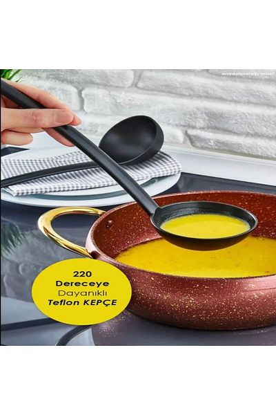 Saint Belisama Concept 5 Piece Fireproof Non-Stick Teflon Coated Ladle Colander Spatula Spoon Set