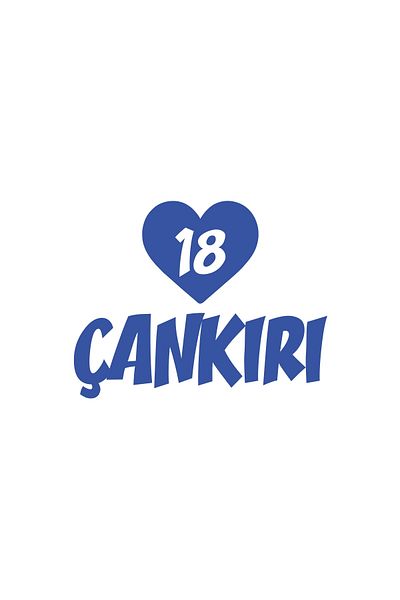 Reysa Tasarım Heart 18 Çankırı Car Sticker 17X17 cm Blue