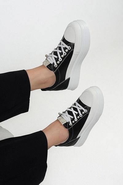 KRISTE BELL JASMINE ORIGINAL KRISTE BELL SERIA SPECIALĂ DETALII PERLE ȘI PIATRĂ PANTOFI SPORT DE DAMA NEGRI