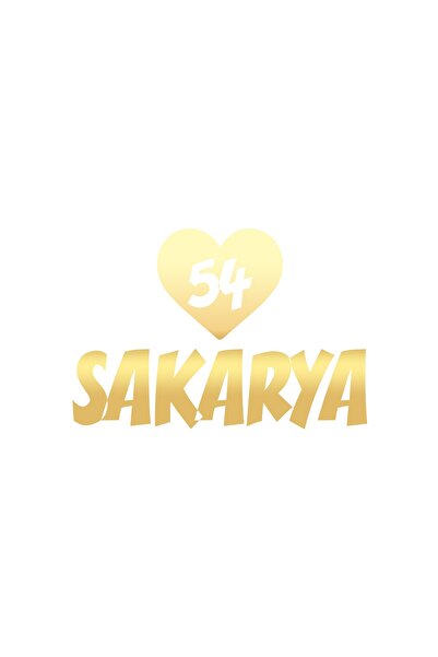 Reysa Tasarım ملصق سيارة ساكراريا على شكل قلب 54 مقاس 17x17 سم ذهبي