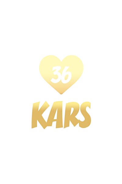 Reysa Tasarım ملصق سيارة كارز 36 على شكل قلب مقاس 17x17 سم ذهبي