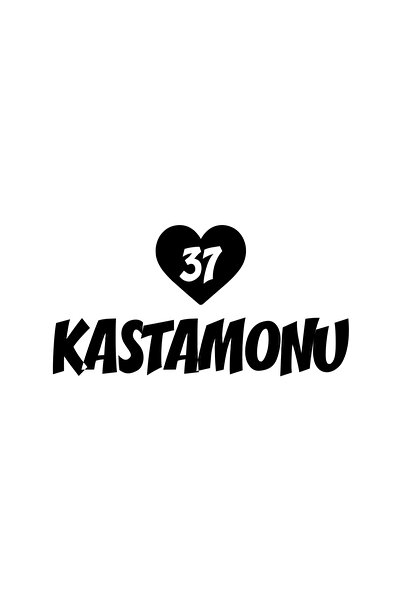 Reysa Tasarım ملصق سيارة كاستامون 37 على شكل قلب مقاس 17 × 17 سم باللون الأسود