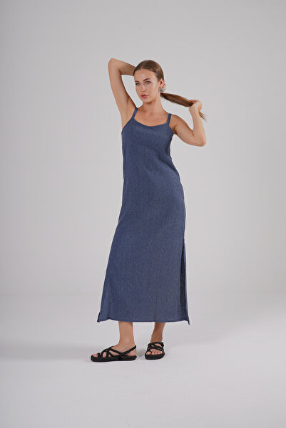 Rouge basıc Escobar Maxi Length Dress with Rope Straps
