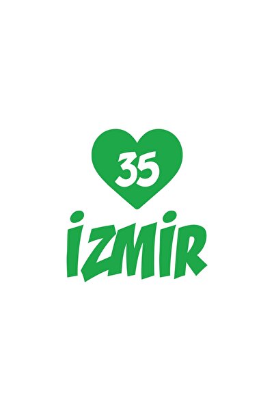 Reysa Tasarım ملصق سيارة قلب 35 إزمير مقاس 17x17 سم أخضر