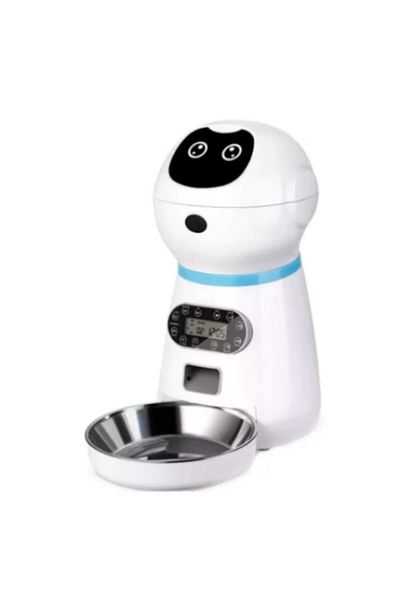 HOZRO Hranitor Automat Hozro pentru Caini si Pisici, Sunet Hranire, Capacitate Dispenser Mancare 3.5l, Fun