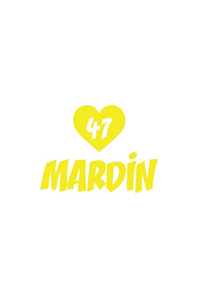 Reysa Tasarım Heart 47 Mardin Car Sticker 17X17 cm Yellow