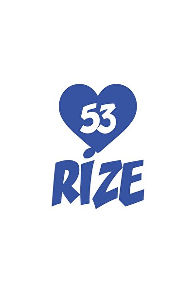 Reysa Tasarım ملصق سيارة على شكل قلب 53 ريز مقاس 17x17 سم أزرق