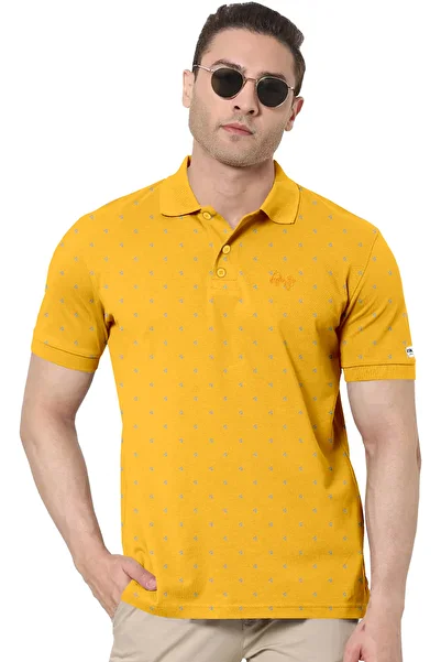 COLOR HUNT 100% Cotton Mens Collar Neck T- Shirt with Treding Prints