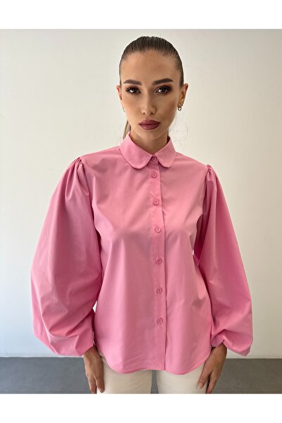 ossons Kolları Lastikli Balon Kol Gömlek