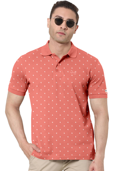 COLOR HUNT 100% Cotton Mens Collar Neck T- Shirt with Treding Prints