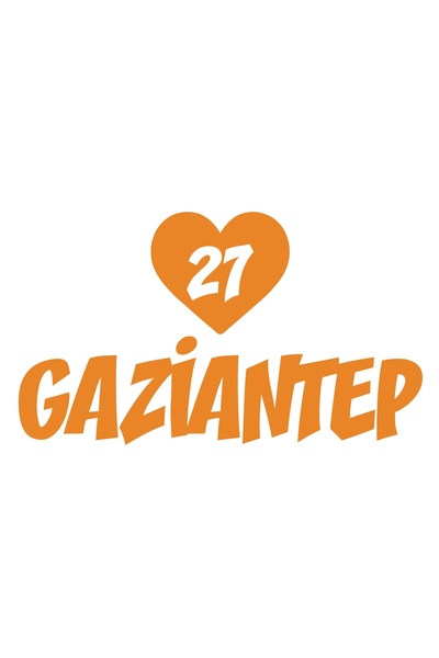 Reysa Tasarım ملصق سيارة قلب 27 غازي عنتاب مقاس 17x17 سم برتقالي