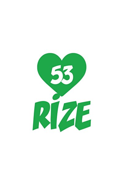 Reysa Tasarım ملصق سيارة على شكل قلب 53 مقاس 17 × 17 سم باللون الأخضر