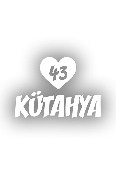 Reysa Tasarım ملصق سيارة كارت 43 كوتاهاي على شكل قلب مقاس 17x17 سم باللون الأبيض