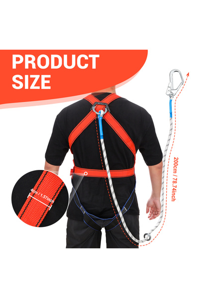 Choice1 1 Large Hook Safety Harness for Work in Height with 2M Safety Rope Be...