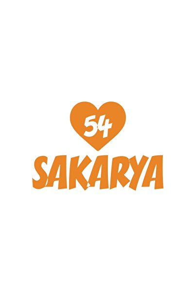 Reysa Tasarım ملصق سيارة ساكراريا على شكل قلب 54 مقاس 17x17 سم برتقالي