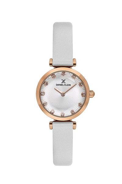 Daniel Klein Dk101-Dk.1.13919-6 White Leather Cord Women Wrist Watch