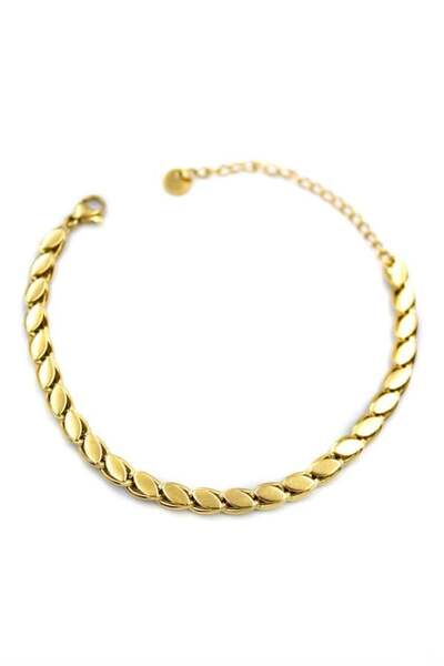 GARENTAS Gold Barley Chain Bracelet: Make a Statement with Modern and Stylish...