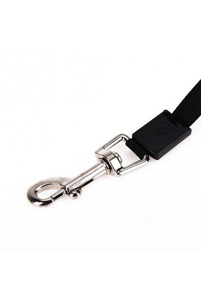 Ropet Lesa retractabila cu maner ergonomic si buton de franare, tip banda, Lungime 3m, Albastru