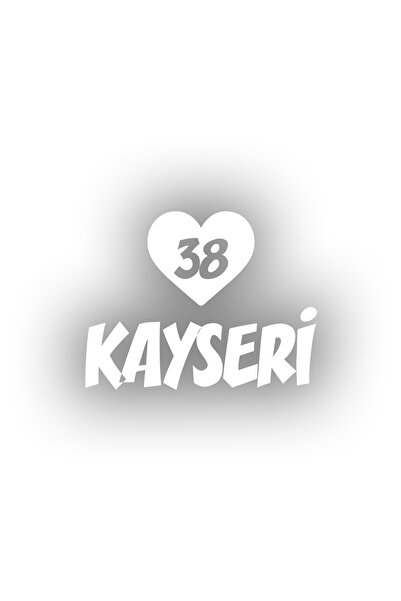 Reysa Tasarım ملصق سيارة كايسار 38 على شكل قلب مقاس 17x17 سم باللون الأبيض