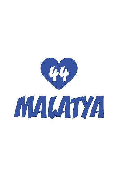 Reysa Tasarım Heart 44 Malatya Car Sticker 17X17 cm Blue