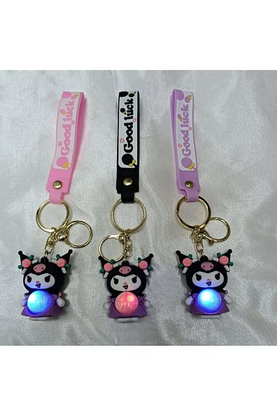 Wolawood Lighted Keychain Cute Mascot Cute Bag Accessory with 3D Figure Gift Tiny Toy Keychain