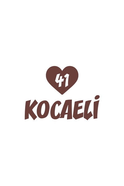 Reysa Tasarım ملصق سيارة على شكل قلب 41 كوكايلي مقاس 17x17 سم بني