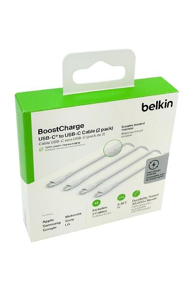 Belkin Boost Charge USB-C to USB-C (2 Pack) Standard Cable
