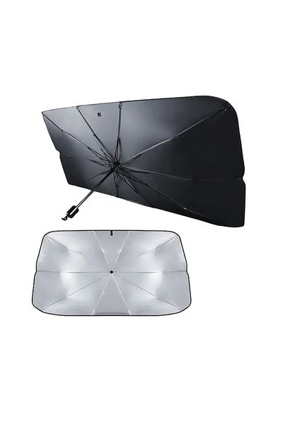HOZRO Parasolar HOZRO, Tip Umbrela 120cm x 65cm pentru Parbrizul Masinii – Protectie UV Avansata, Reduce
