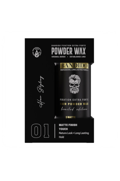 BANDİDO Pudră de păr profesională Bandido Extra Volum, finisaj mat și fixare puternică, 32g