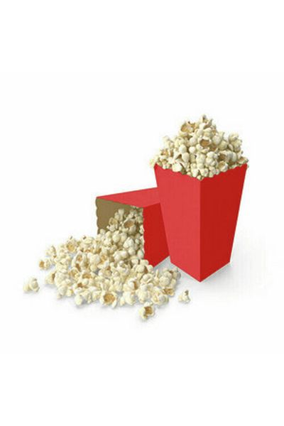 Mielibon 8-Piece Red Corn Box Popcorn Box Party Presentation Set