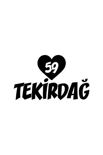 Reysa Tasarım ملصق سيارة سيند 59 Tekirdağ مقاس 17 × 17 سم باللون الأسود