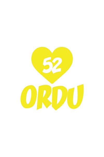 Reysa Tasarım ملصق سيارة قلب 52 للجيش مقاس 17 × 17 سم أصفر