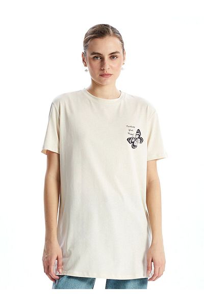 LC Waikiki Lcw Eco Crew Neck Printed Women's Tunic