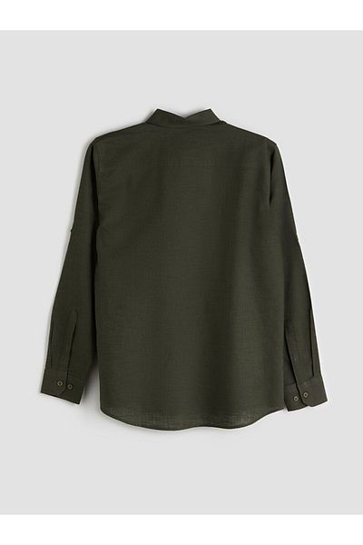 LC Waikiki LCWAIKIKI Classic Regular Fit Long Sleeve Linen Blended Men's Shirt