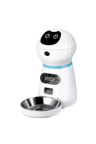 HOZRO Hranitor Automat Hozro pentru Caini si Pisici, Sunet Hranire, Capacitate Dispenser Mancare 3.5l, Fun