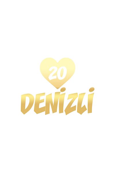 Reysa Tasarım Heart 20 Denizli Car Sticker 17X17 cm Gold